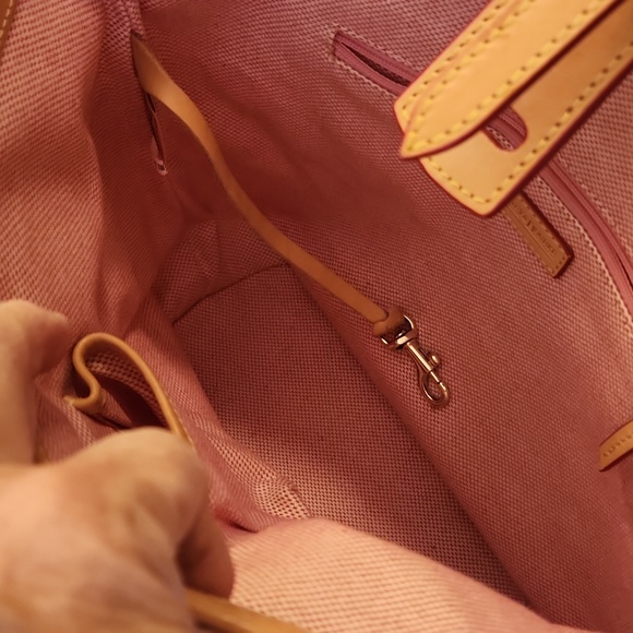 🦆 DOONEY & BOURKE YELLOW FLORAL DAHLIA VARIABILIS SHOPPER TOTE CANVAS LEATHER - Picture 5 of 7